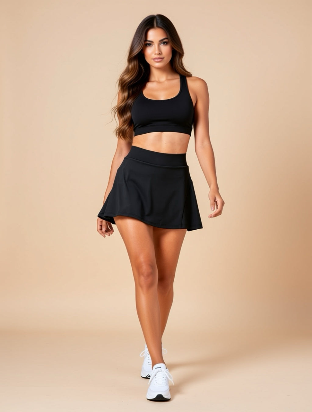 High-Waisted Athletic Skort with Built-In Shorts