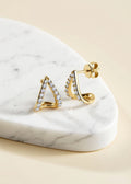 Minimalist Moissanite Teardrop Stud Earrings | 925 Sterling Silver, Gold or Silver