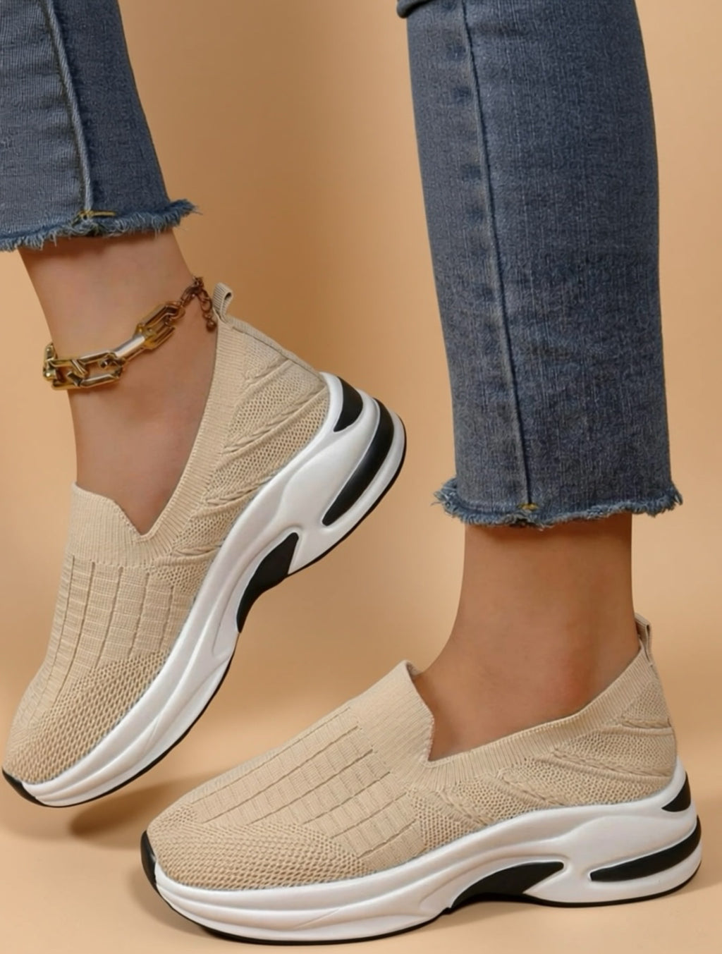 Atmungsaktive Slip-On-Sneaker aus Mesh