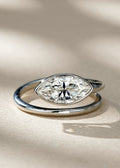 2 Carat Marquise-Cut Moissanite Ring in 925 Sterling Silver