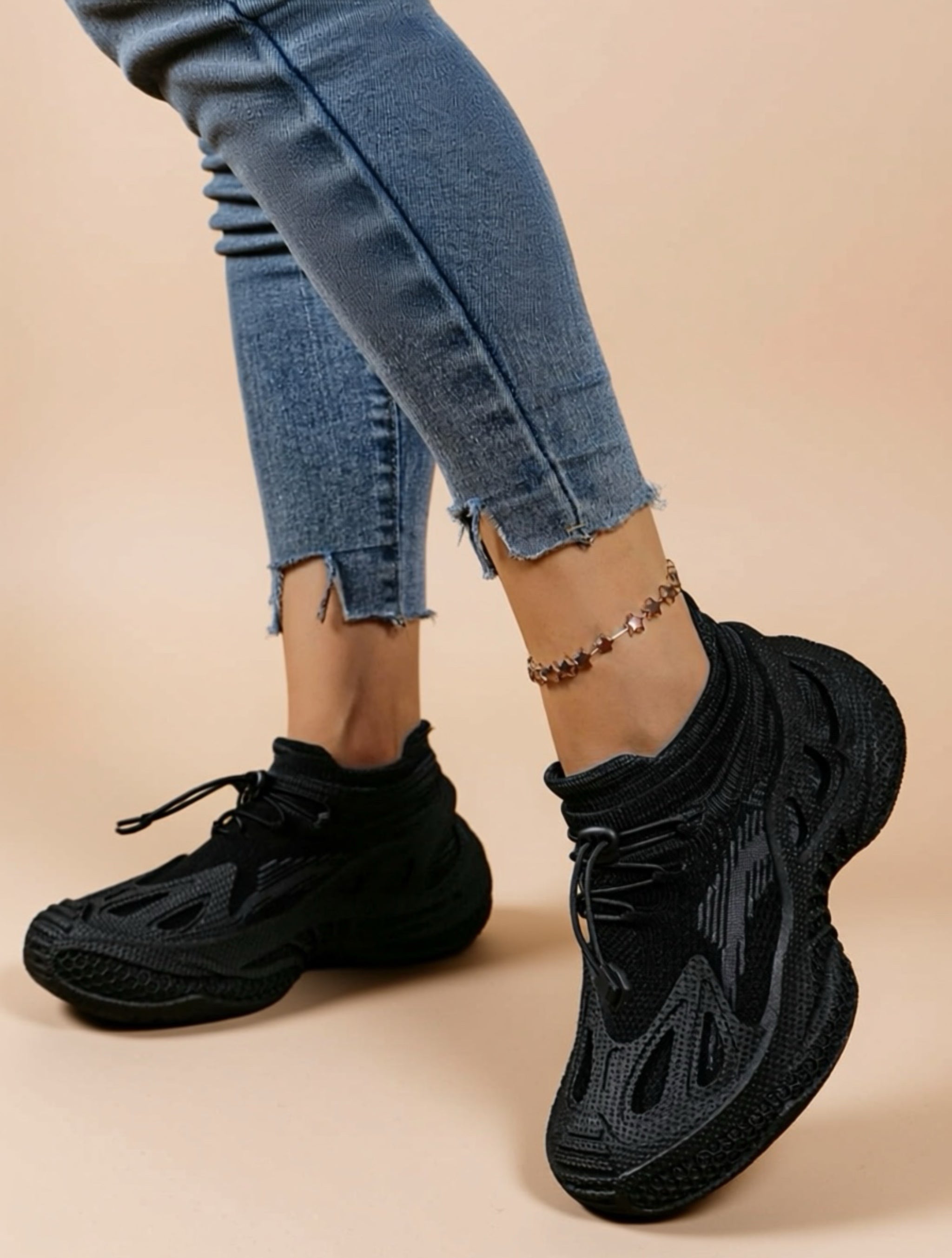 Lightweight Mesh Lace-Up Sneakers