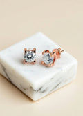 0.5 CT Moissanite Stud Earrings | 925 Sterling Silver, Rose Gold or Silver