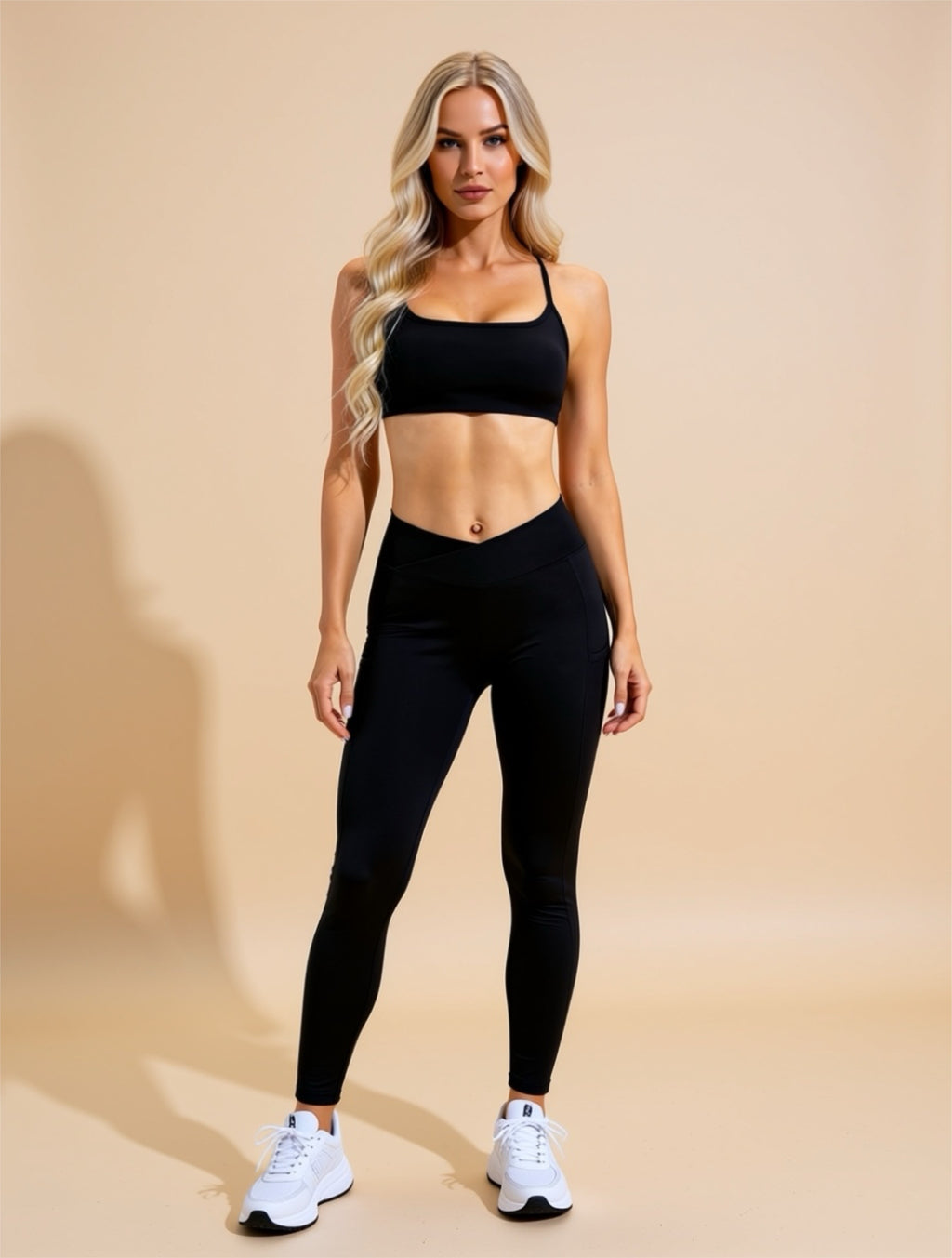 Sport-Bralette Crop Top mit Trägern