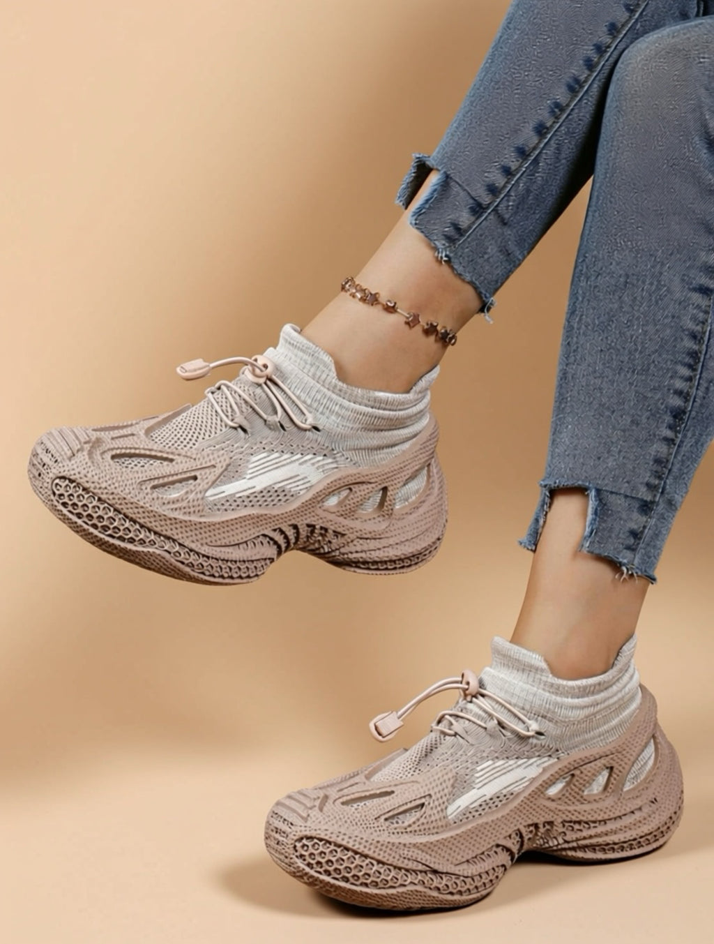 Lightweight Mesh Lace-Up Sneakers