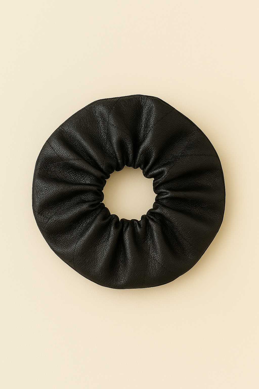 3 Vegan Leather Hair Scrunchies