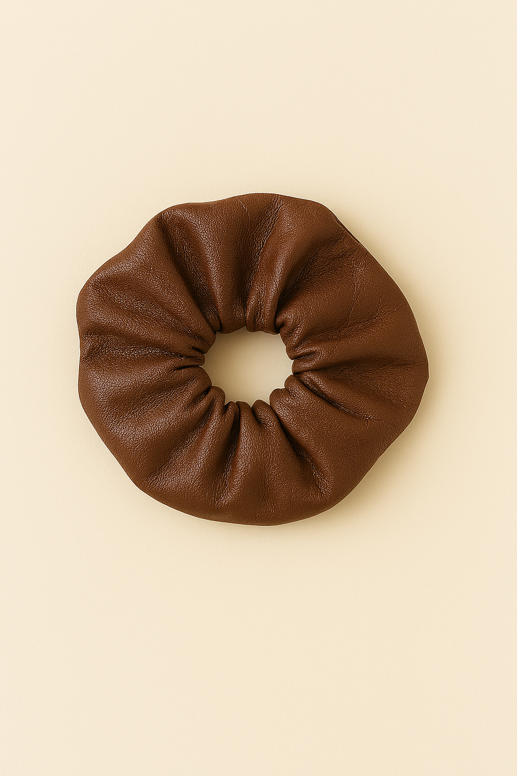 3 Vegan Leather Hair Scrunchies