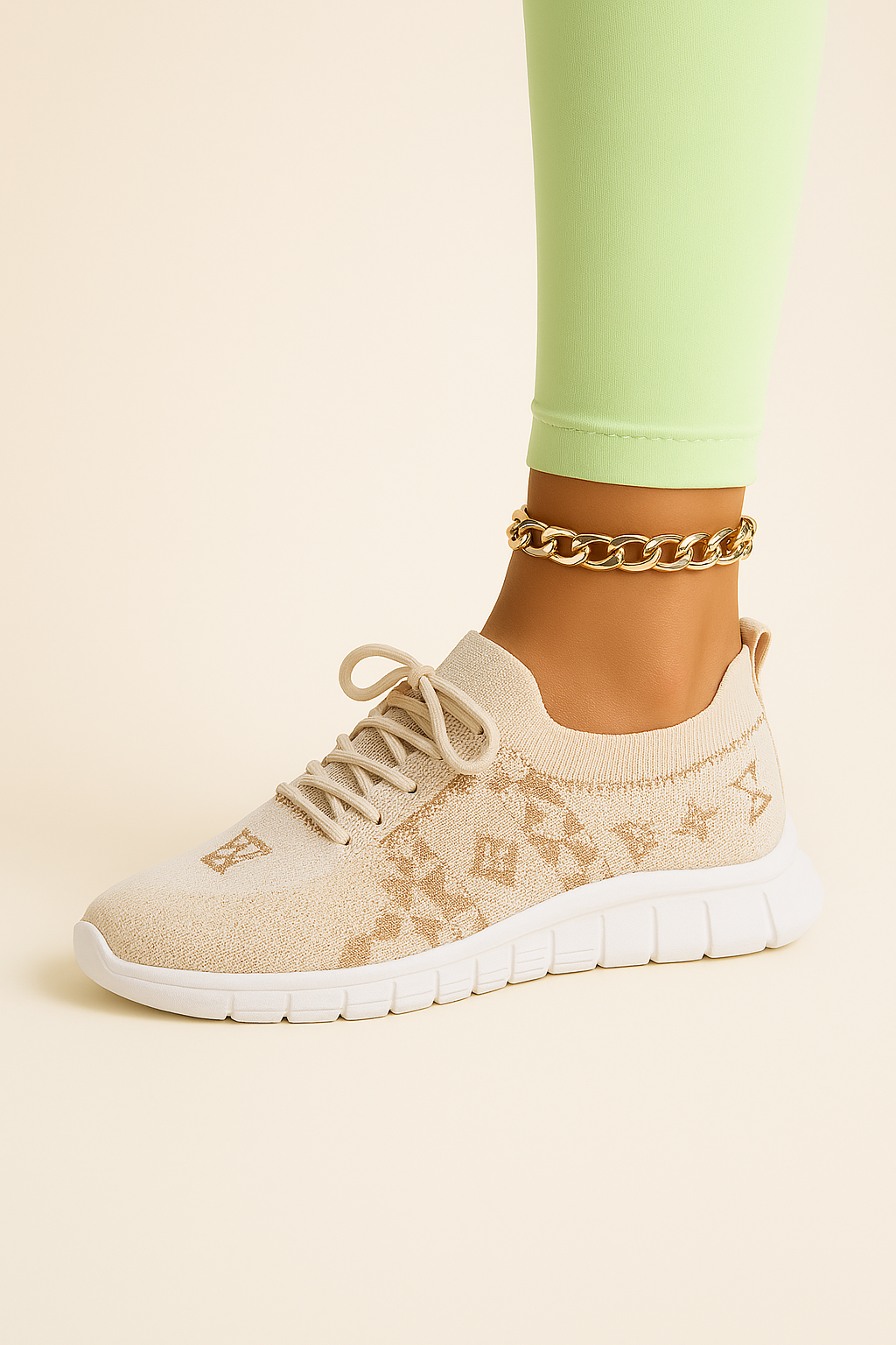 Lace-Up Knit Sneakers