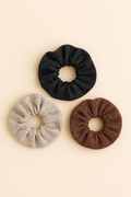 Set of 3 Elastic Hair Scrunchies