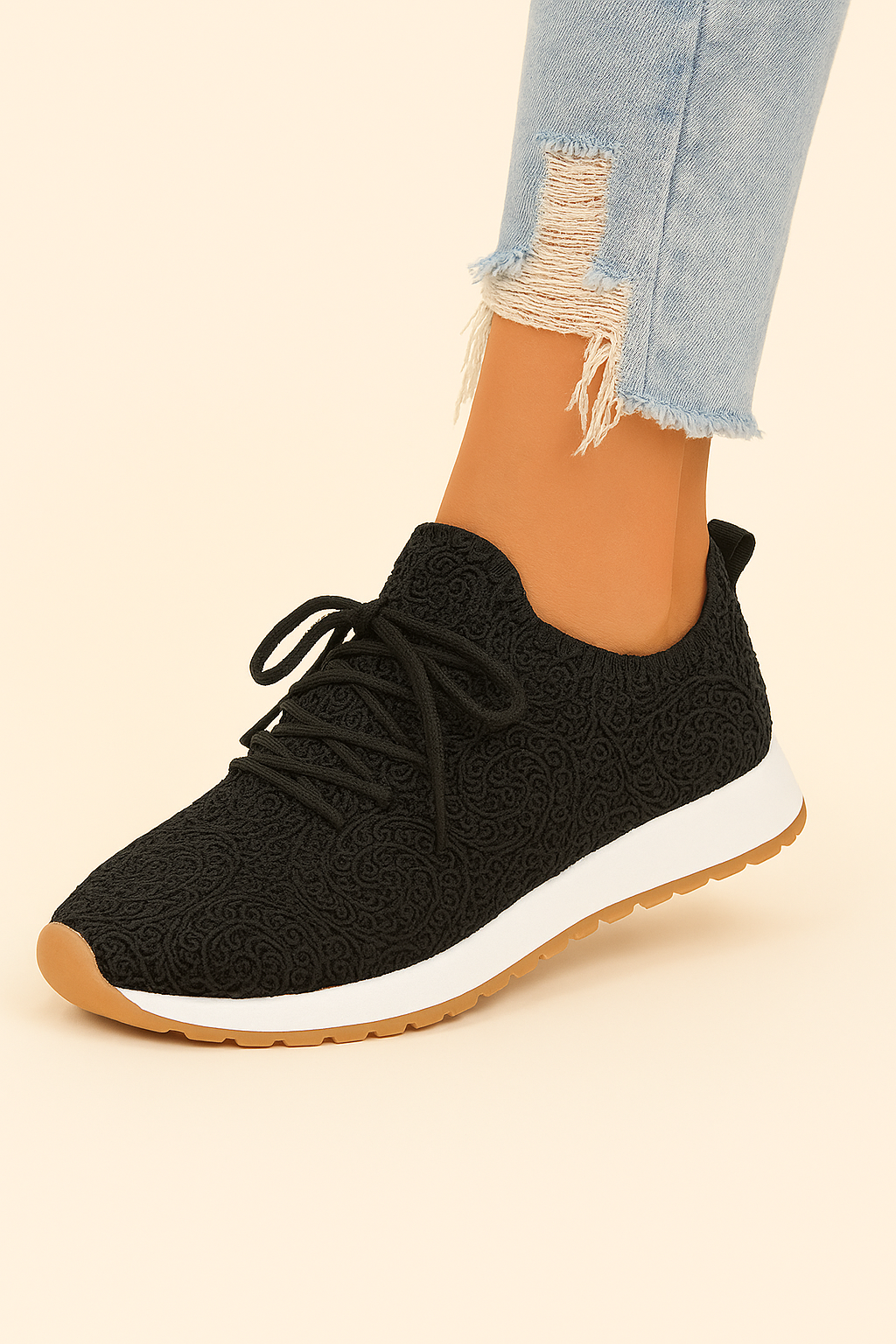 Schnür-Sneaker aus Mesh