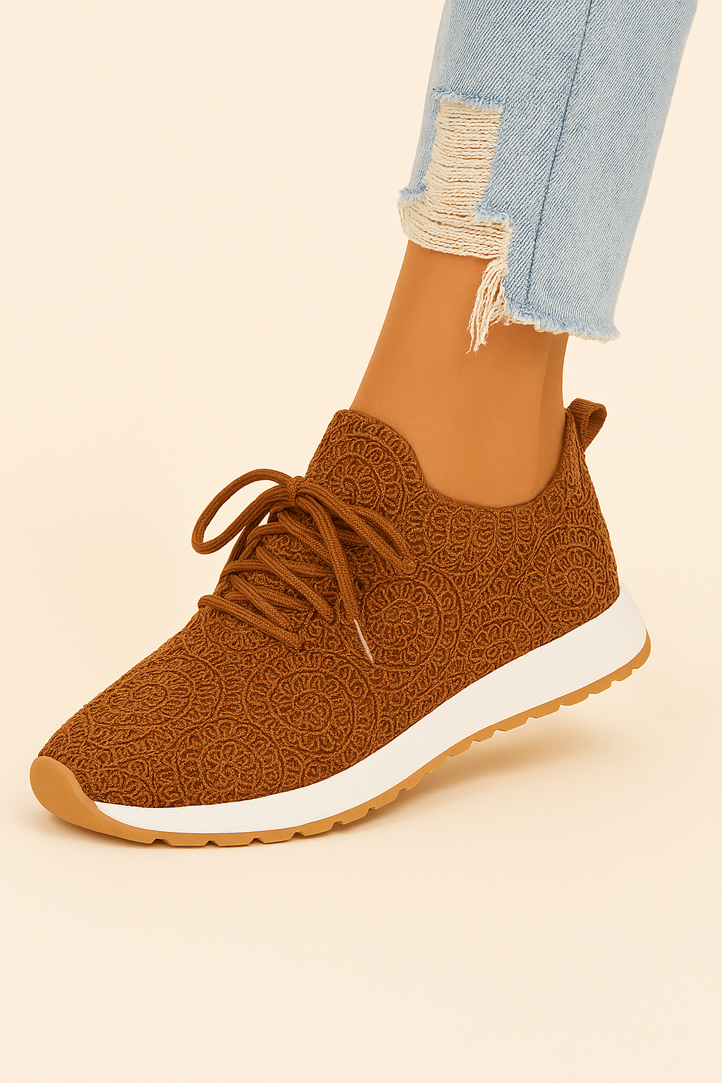 Schnür-Sneaker aus Mesh