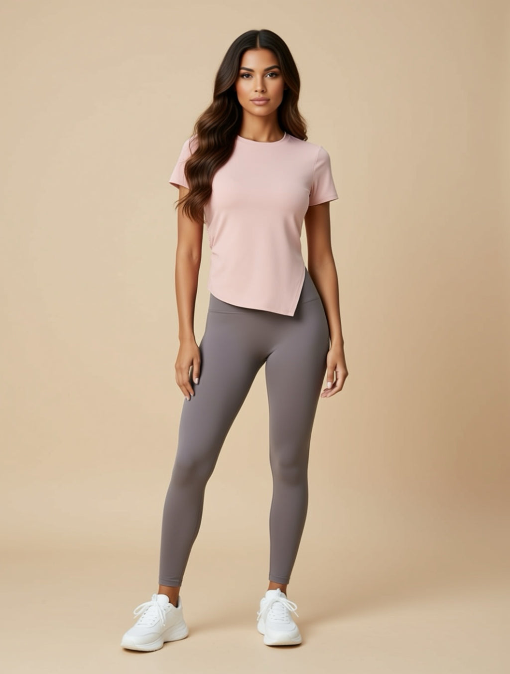 Leichtes Stretch-T-Shirt mit kurzen Ärmeln