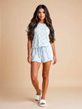 Soft Short Sleeve Top & Matching Shorts Pajama Set