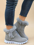 Bottes d'hiver fourrées en suède
