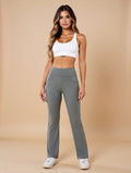 High-Waist Stretch-Yogahose mit Taschen
