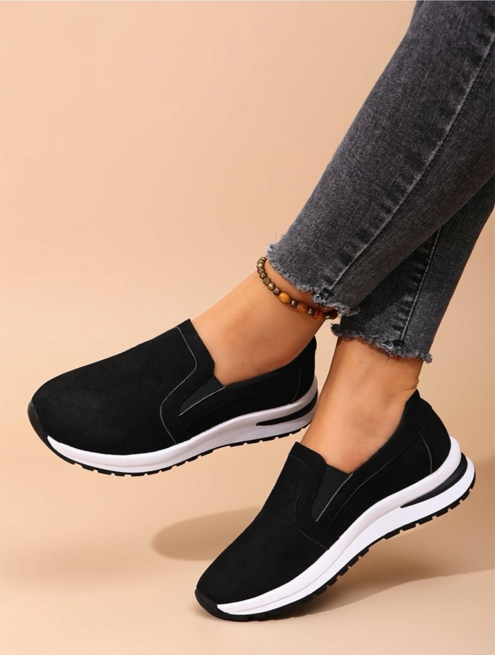 Vegan Leather Slip-On Comfort Sneakers