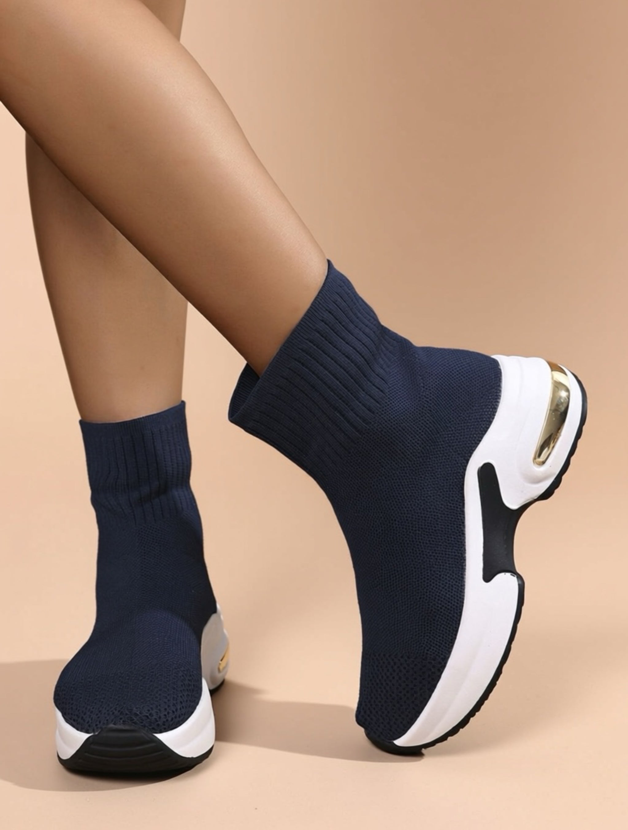 High‑Heel Sock Sneakers