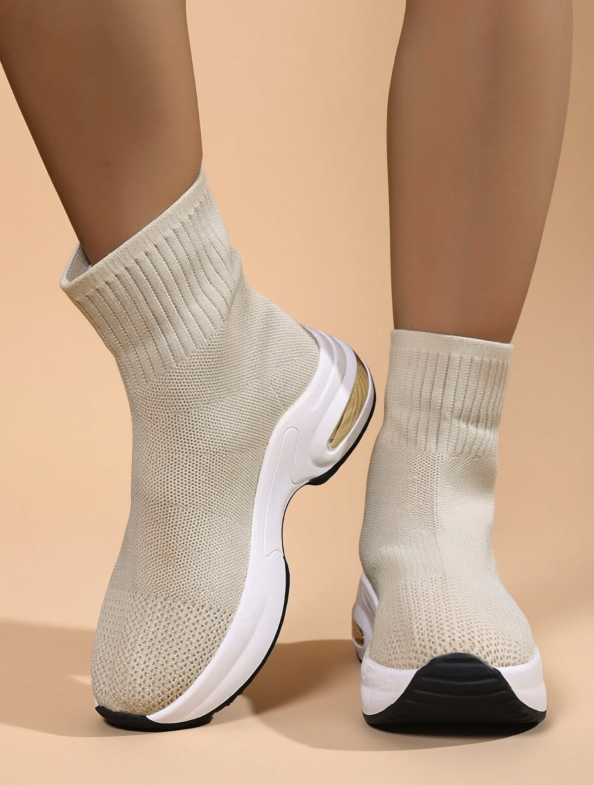 High‑Heel Sock Sneakers