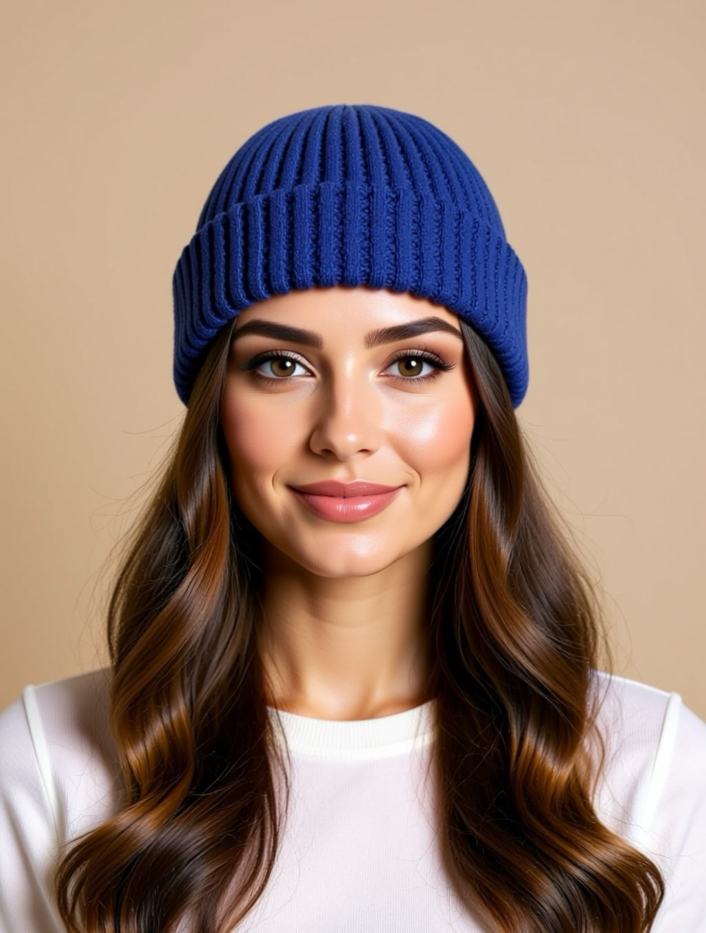 Gemütliche gerippte Strickmütze