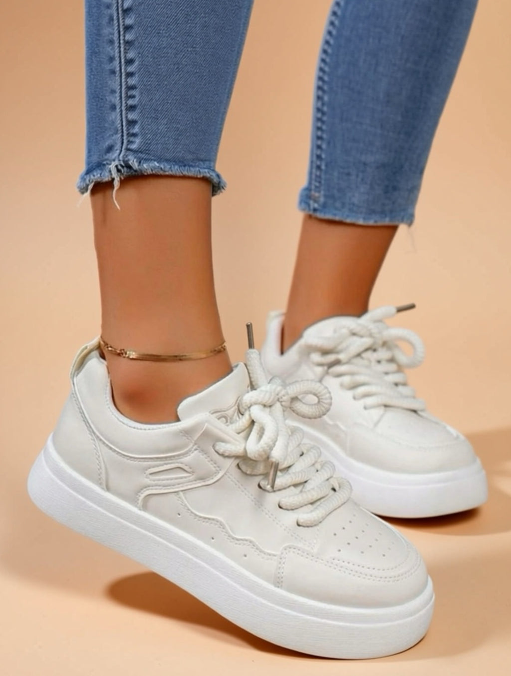 Plateau-Sneaker mit mittelhohem Absatz