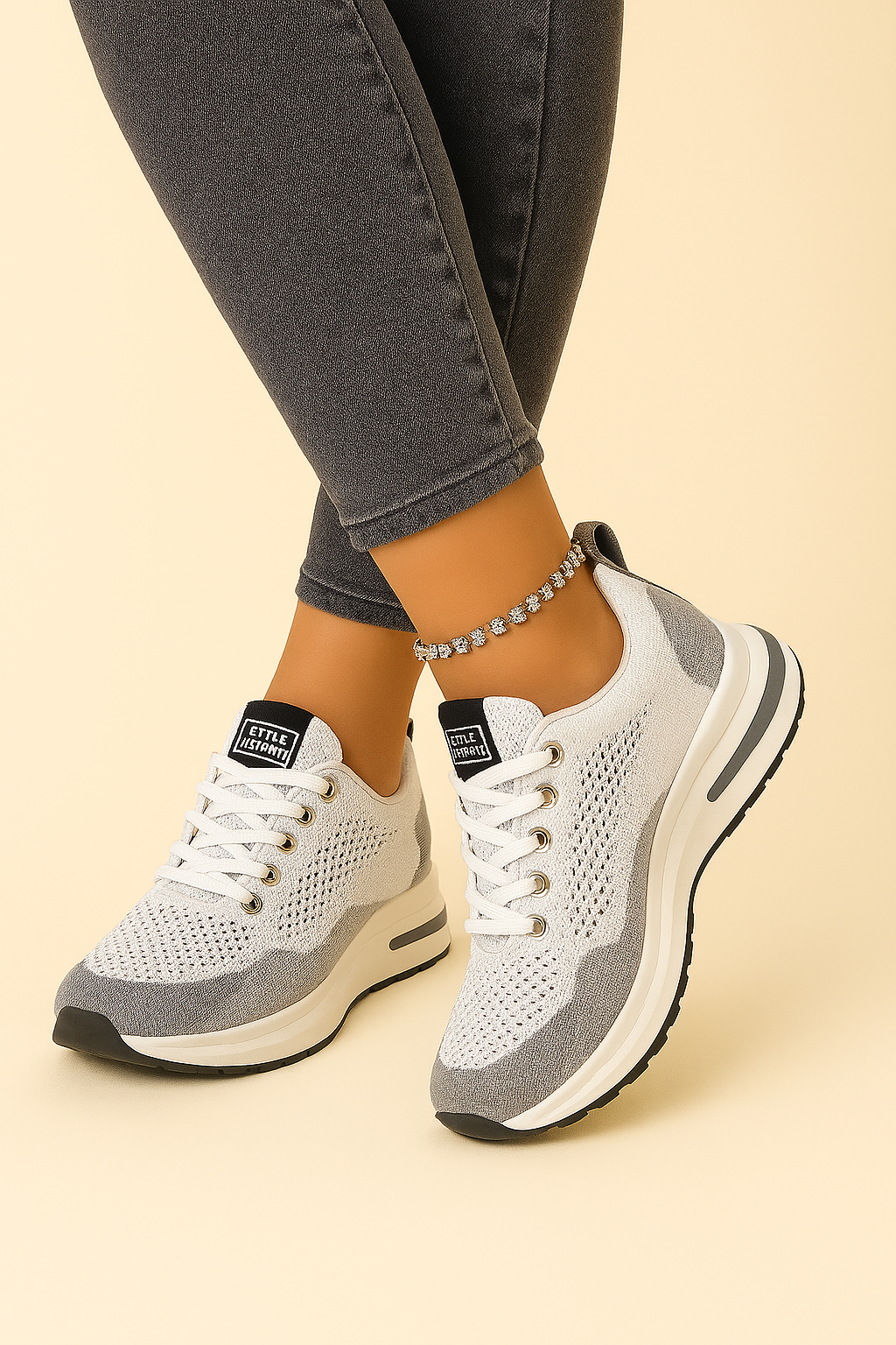 Lightweight Mesh Lace-Up Sneakers