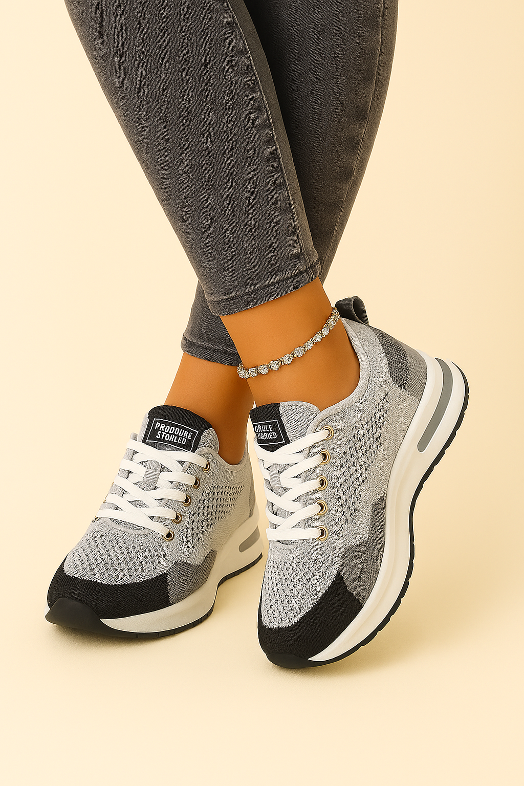 Lightweight Mesh Lace-Up Sneakers