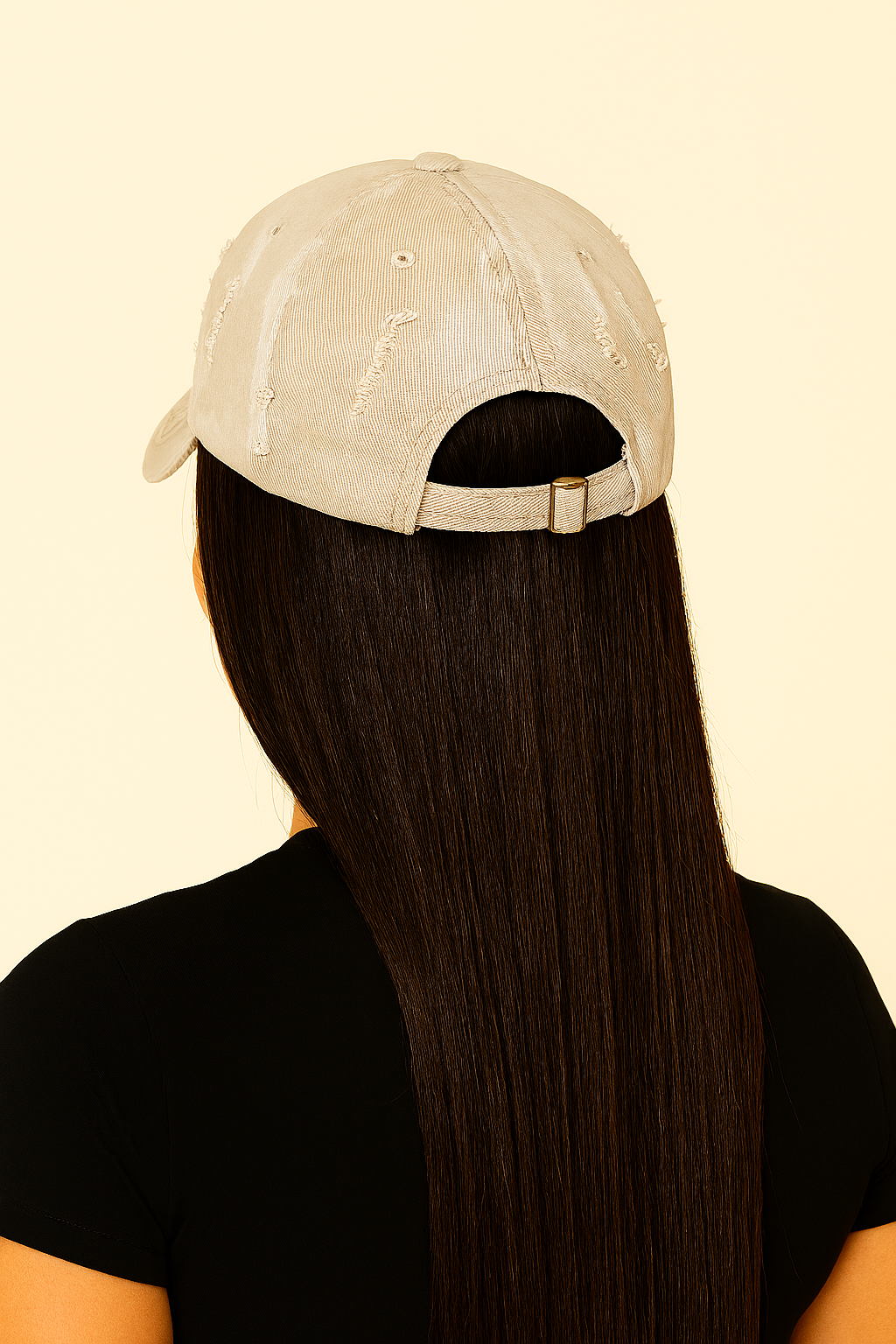 Distressed Cotton Baseball Cap