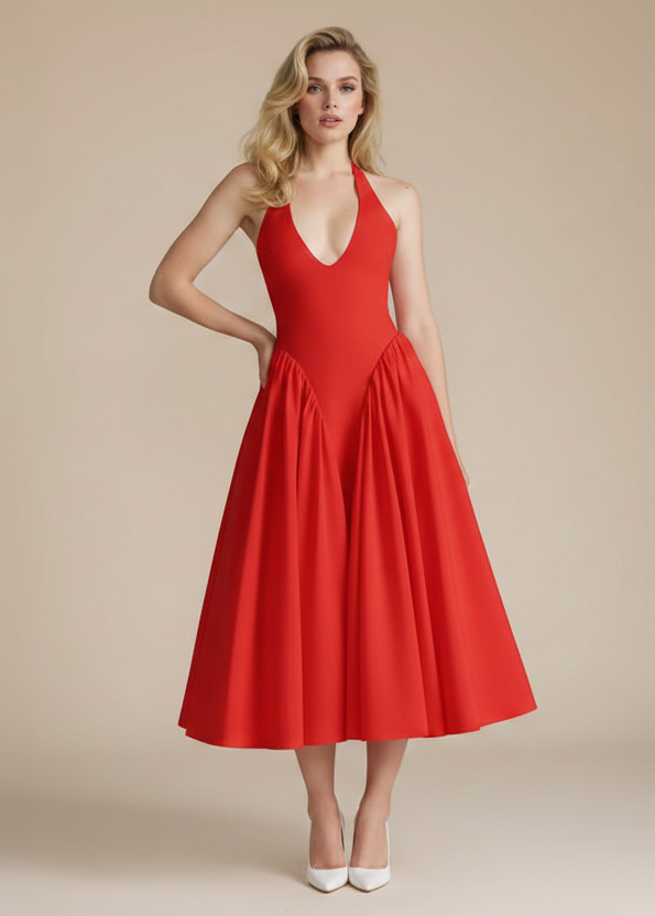 Halter Midi Dress