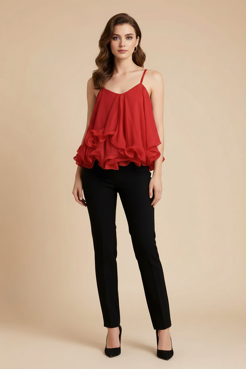 Ruffle Layered Cami Top