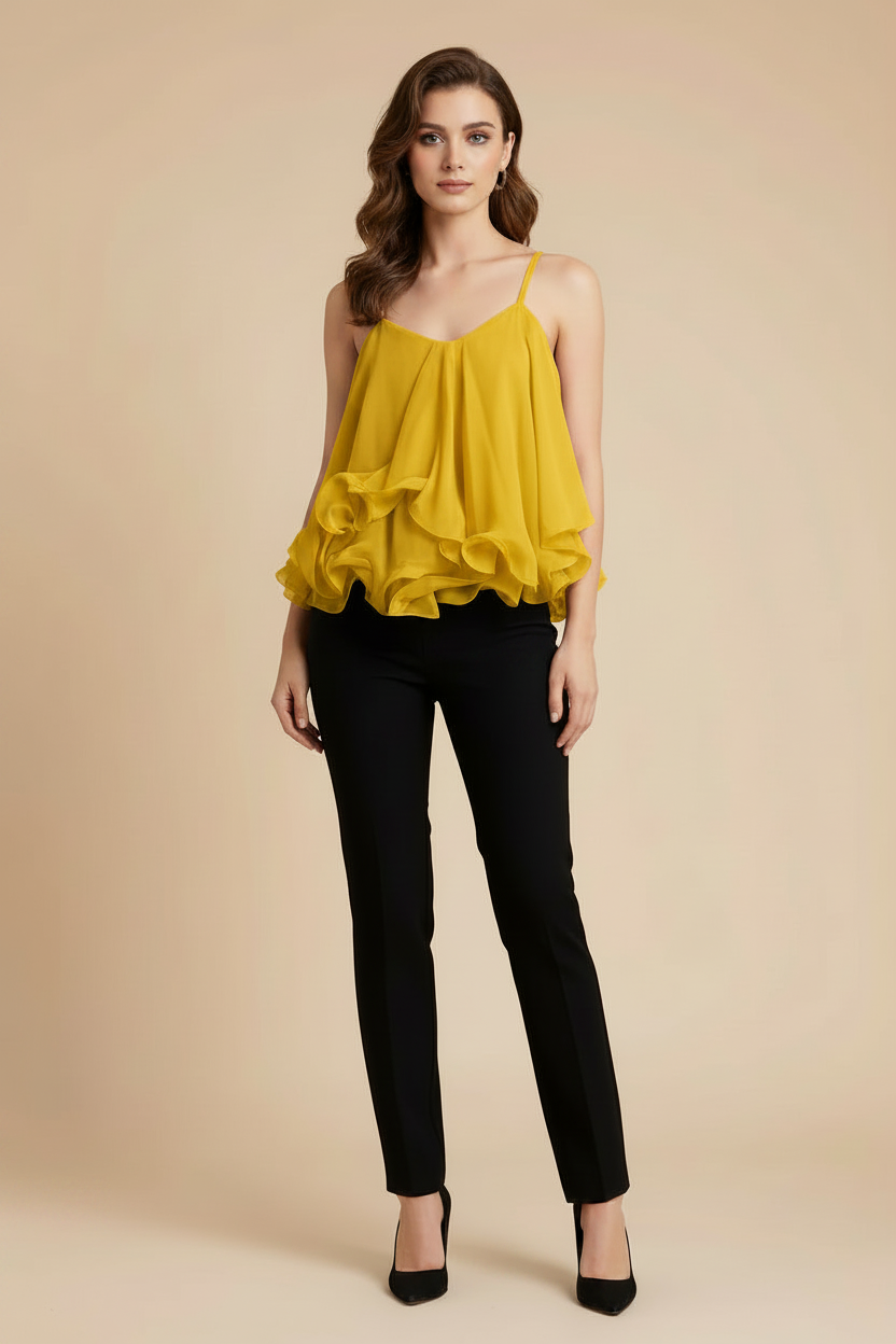 Ruffle Layered Cami Top