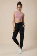 High‑Stretch Mid‑Waist Knit Bottoms