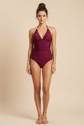 V‑Neck One‑Piece Swimsuit