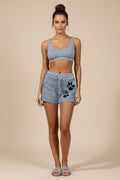 Cotton Lounge Shorts with Drawstring