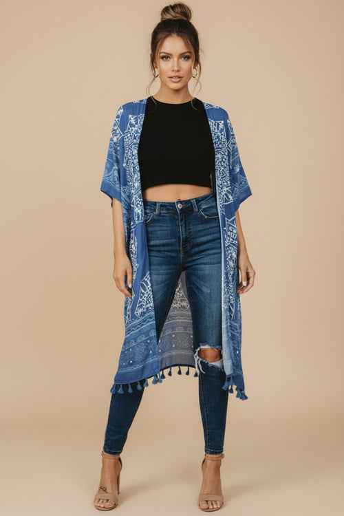 Boho Floral Swim Cover‑Up