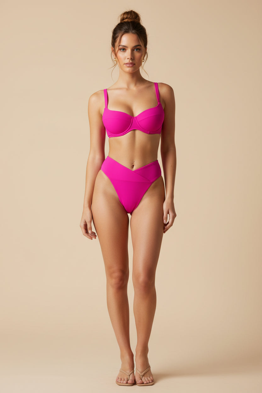Ensemble bikini couleur unie