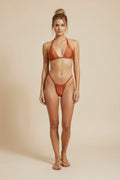 Ensemble bikini scintillant à lanières