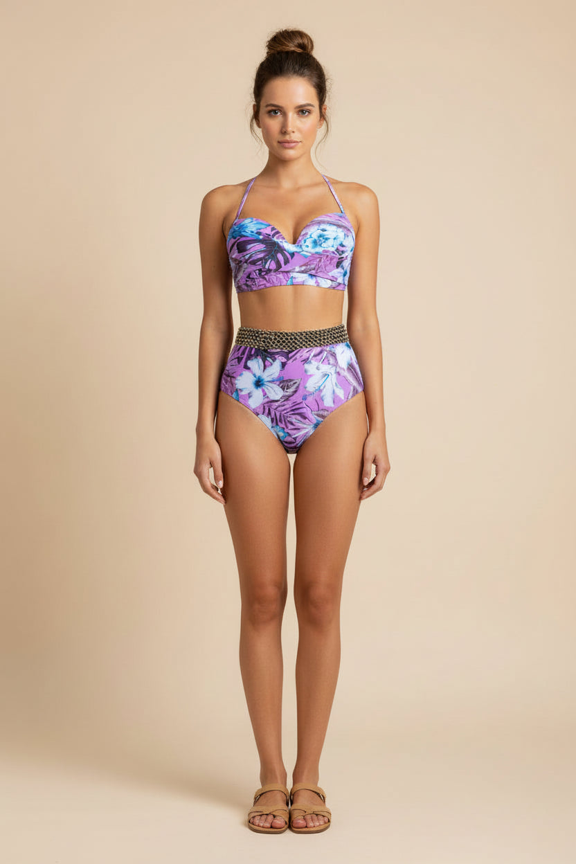 Boho Floral Two‑Piece Bikini Set