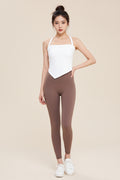 Asymmetrical Halter Neck Sports Tank Top