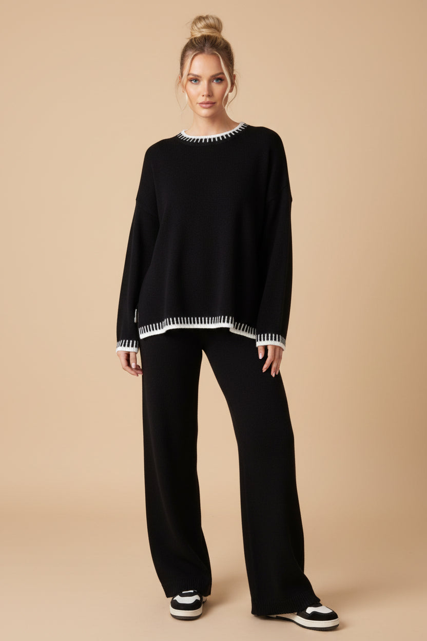 Dropped Shoulder Top & Relaxed Fit Pants