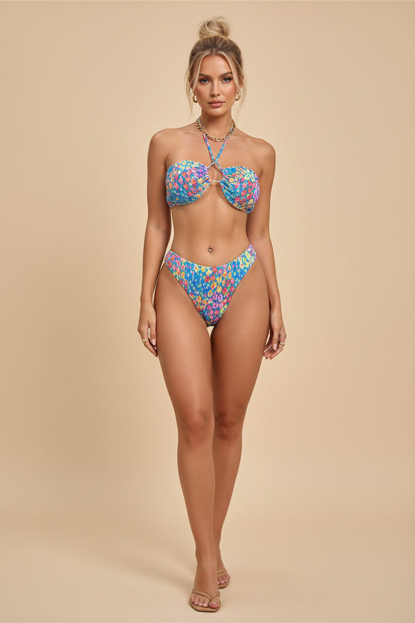 Sexy Self‑Design Knit Bikini