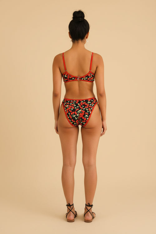 Cute Fruit Print Two‑Piece Swim Set