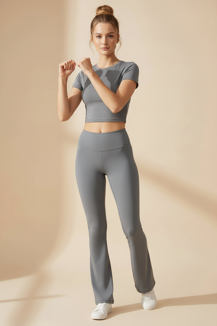 Solid Color Two‑Piece Pants Set