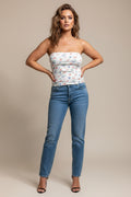 Floral Strapless Tube Top