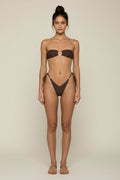 Bandeau Strappy Split Bikini Set