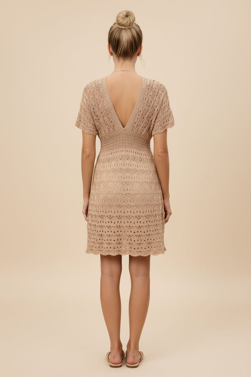 Sexy Knit Beach Cover‑Up Dress