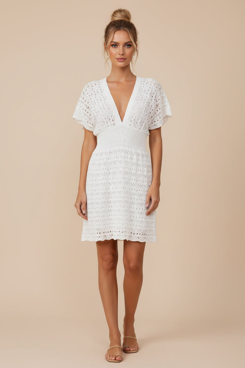 Sexy Knit Beach Cover‑Up Dress