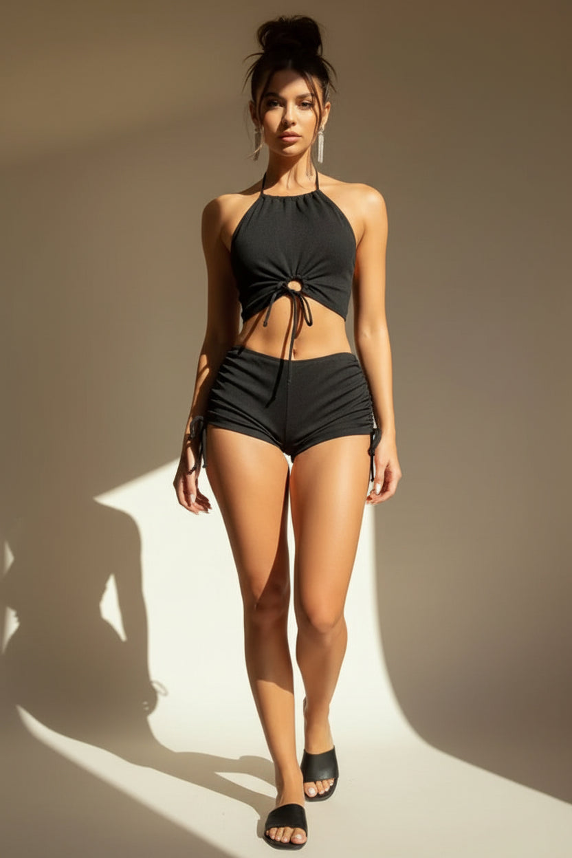 Solid Two‑Piece Swim Set