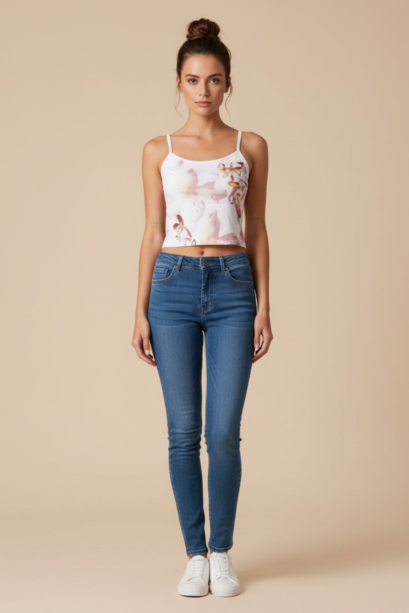 Floral Print Spaghetti Strap Top