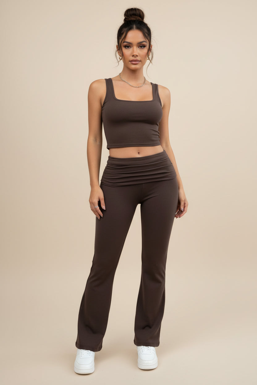 Casual Solid Two‑Piece Set