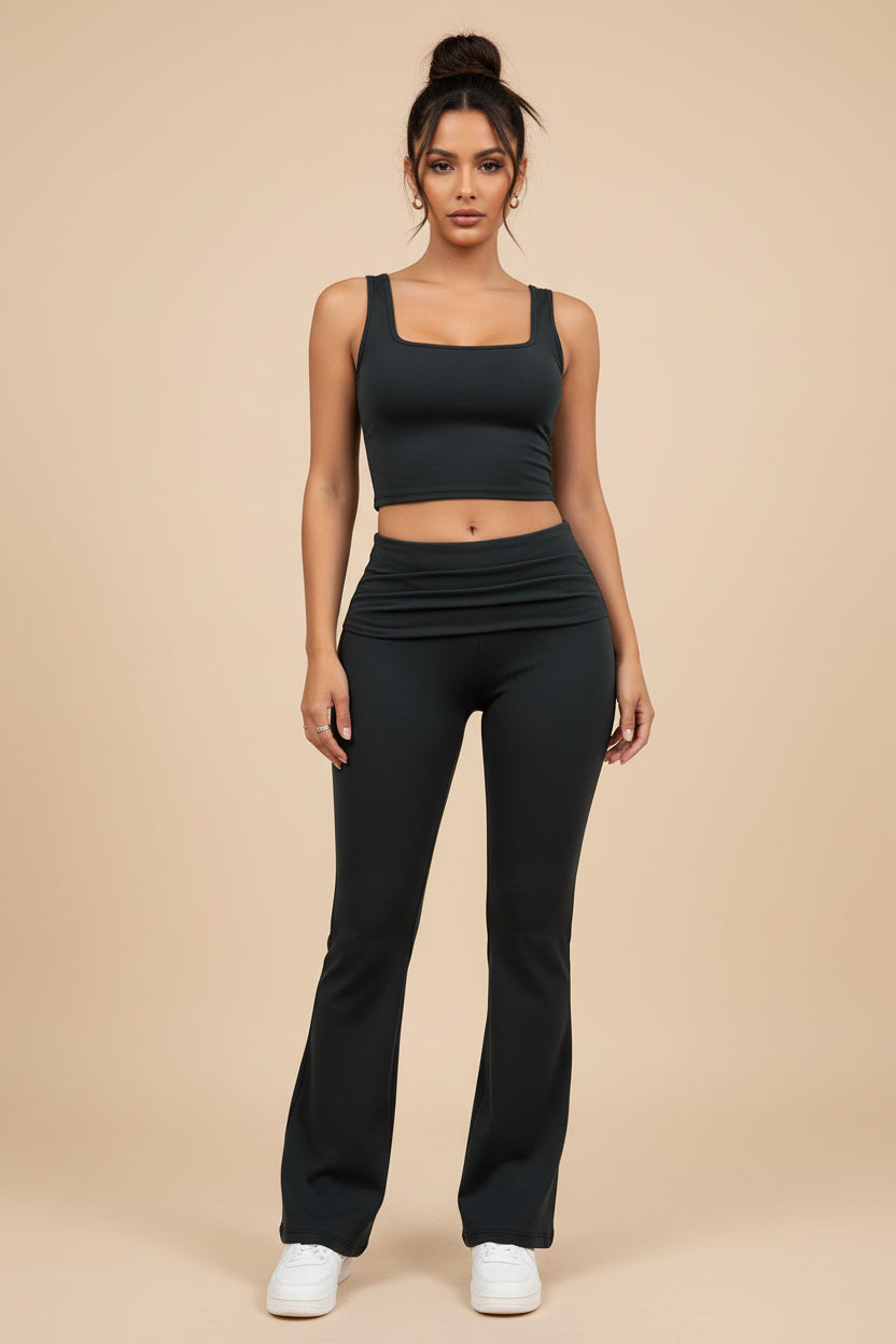 Casual Solid Two‑Piece Set