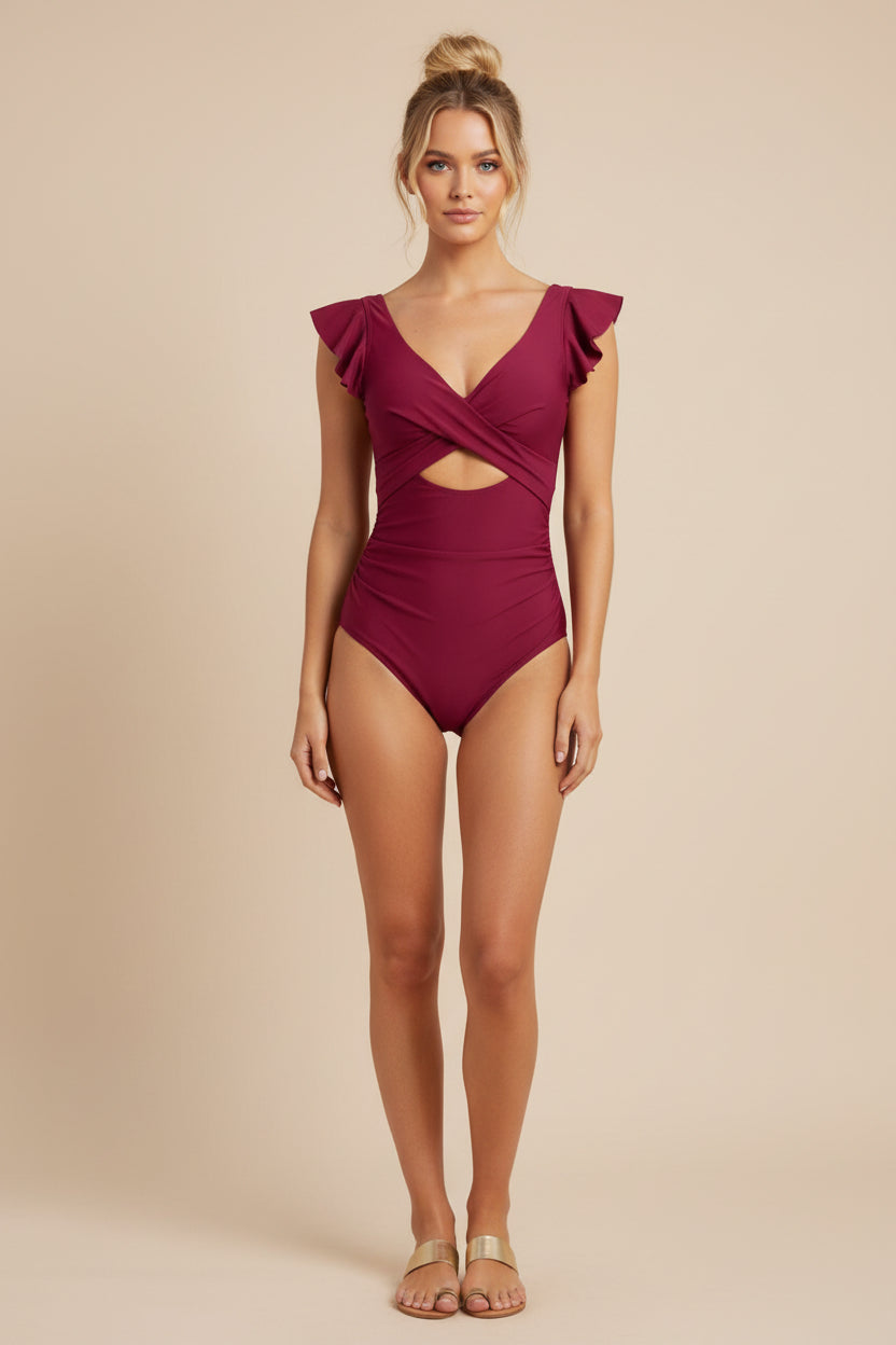 Solid One‑Piece Swimsuit